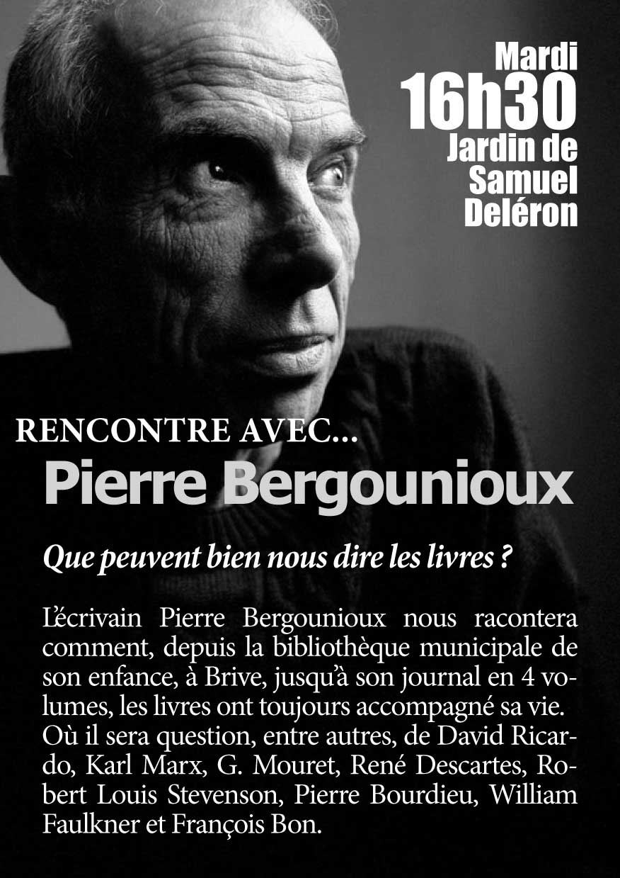 Rencontre avec …. Pierre BERGOUNIOUX F!LM2017 Creuse Grand Sud