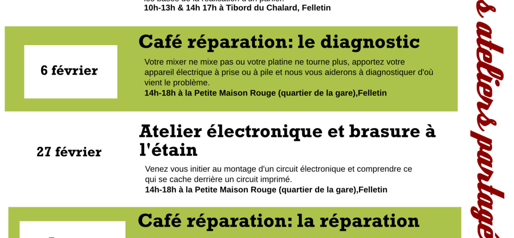 Café réparation : la réparation & réparation de machines à coudre