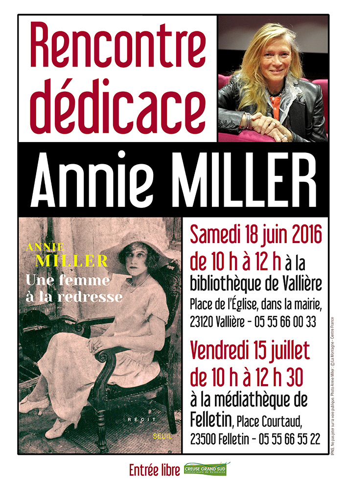Affiche dédicace Annie Miller MAI 16
