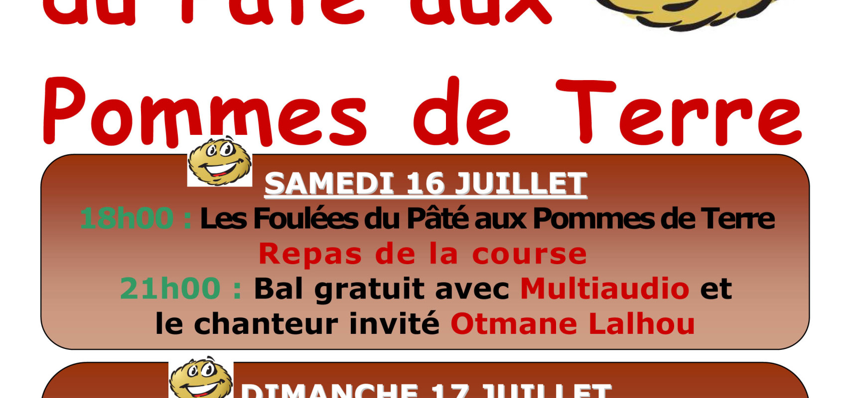 35ème Fête du Pâté aux Pommes de Terre – Saint Marc à Loubaud