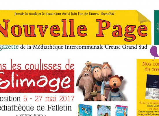 La gazette de mai 2017 de la médiathèque Creuse Grand Sud est arrivée !