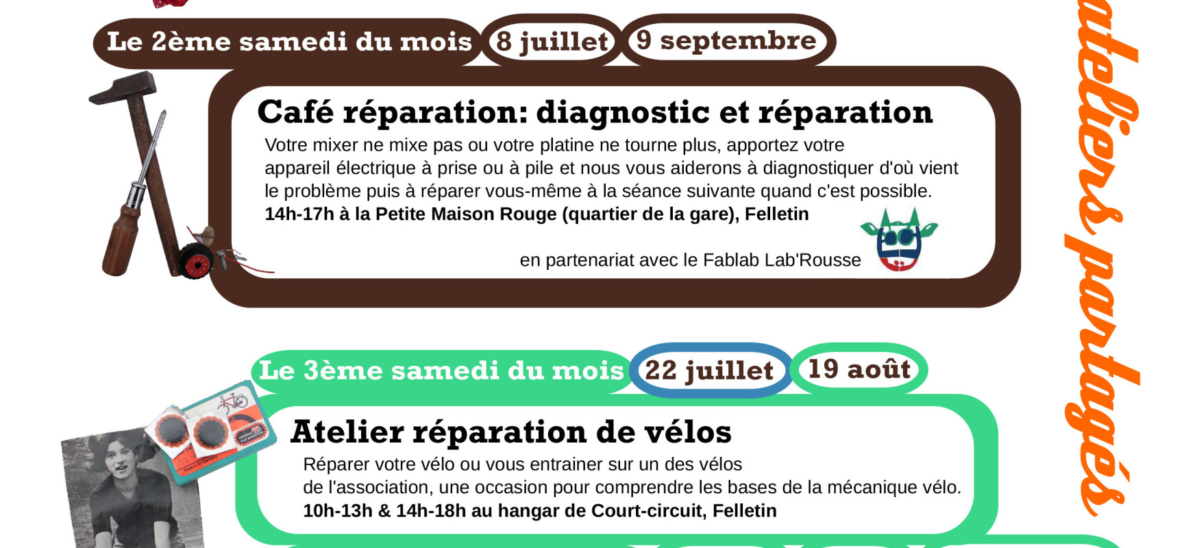 Les ateliers partagés de Court-circuit – été 2017