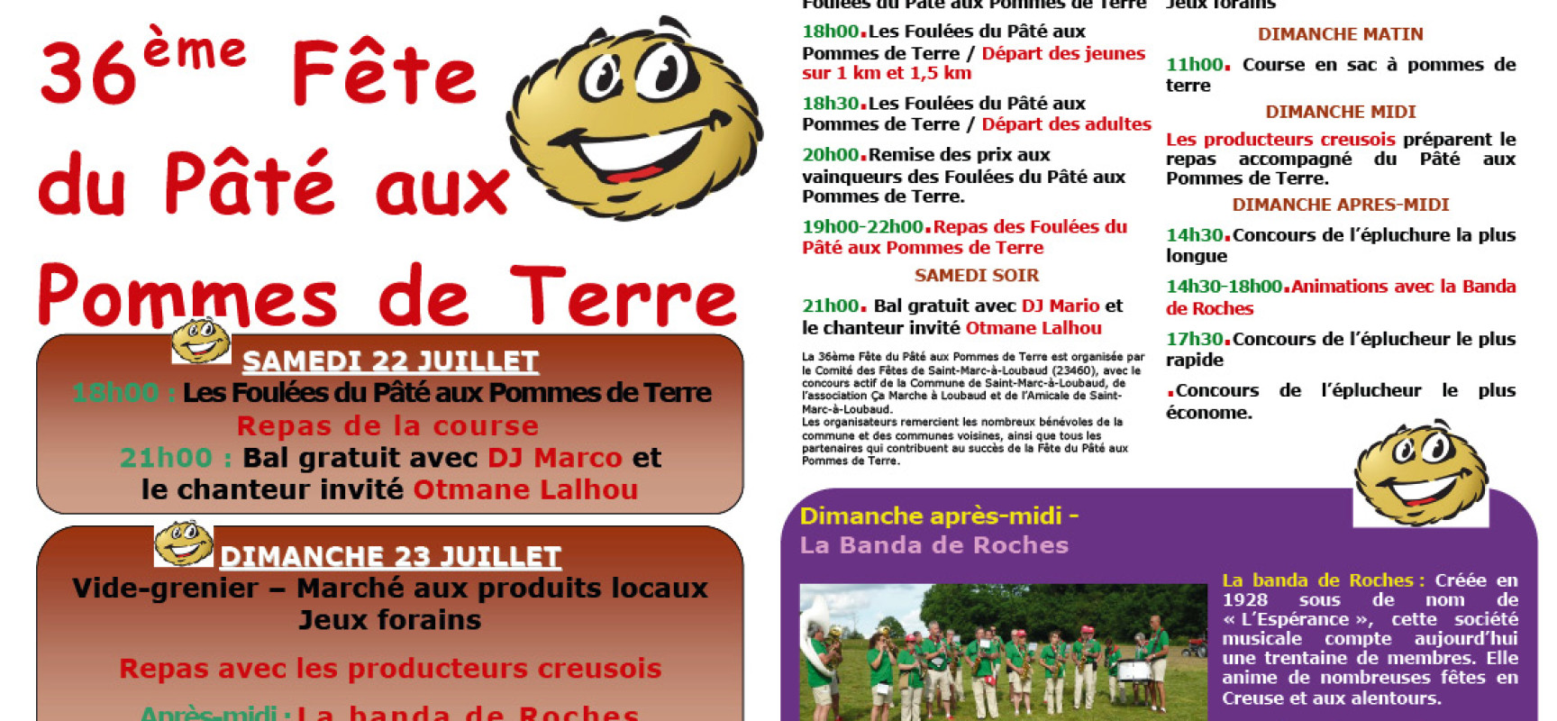 36e Fête du Pâté aux pommes de terre #StMarcàLoubaud