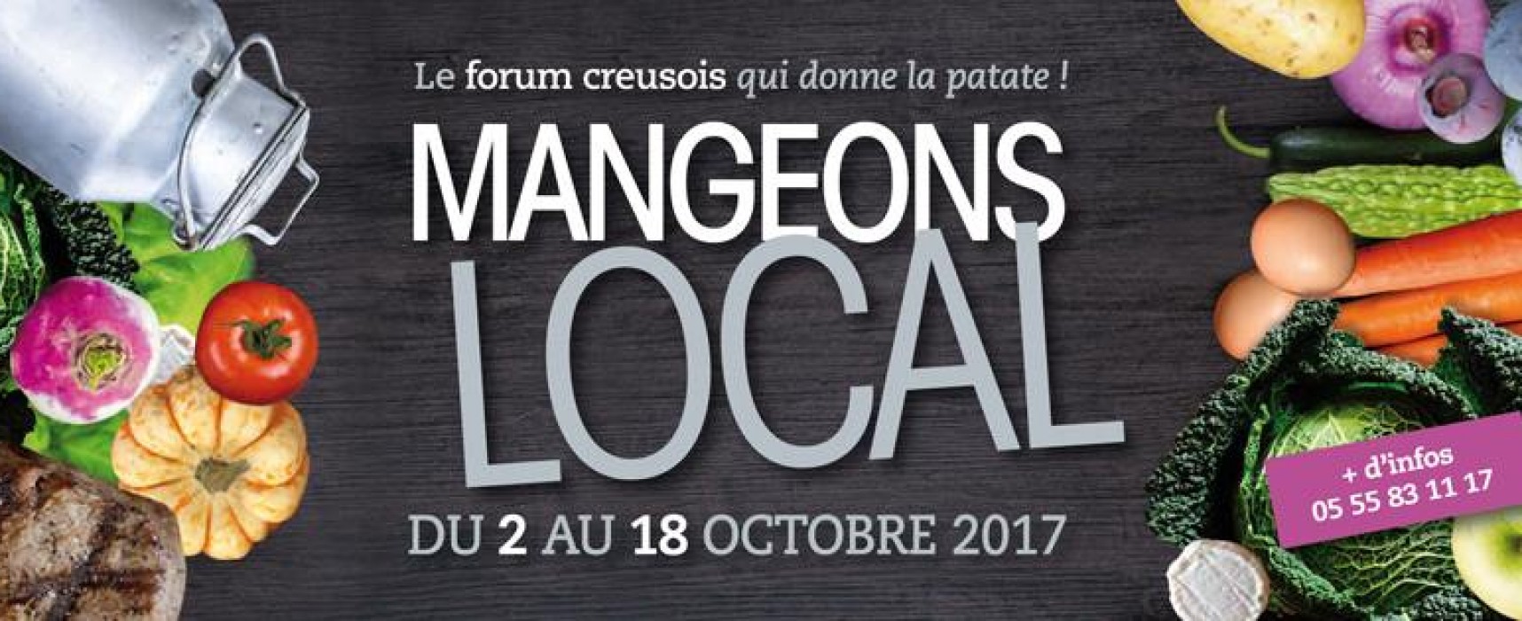 1er Forum de l’alimentation locale – « Mangeons local, le forum creusois qui donne la patate ! » du 2 au 18 octobre 2017