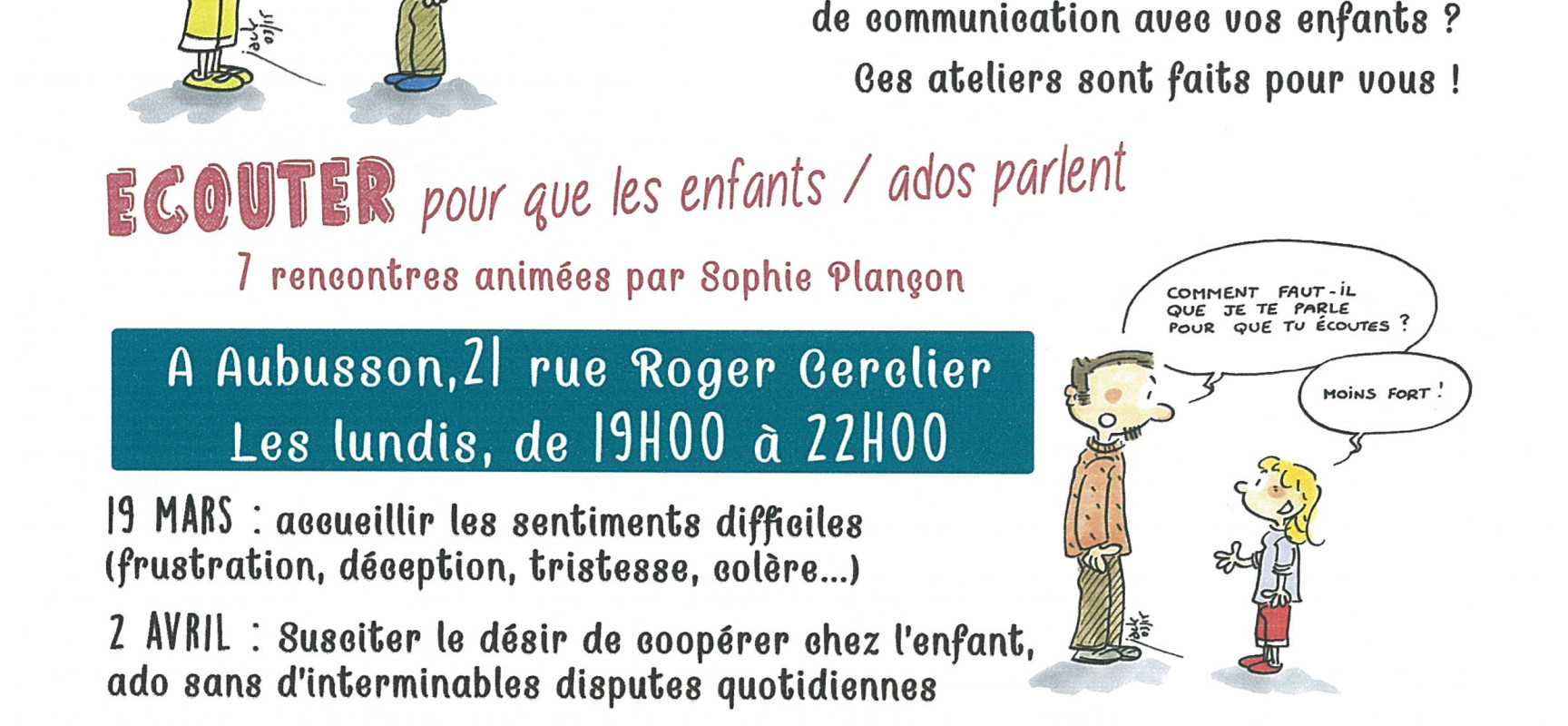 Atelier de communication Parents – Enfants/Ado #Aubusson