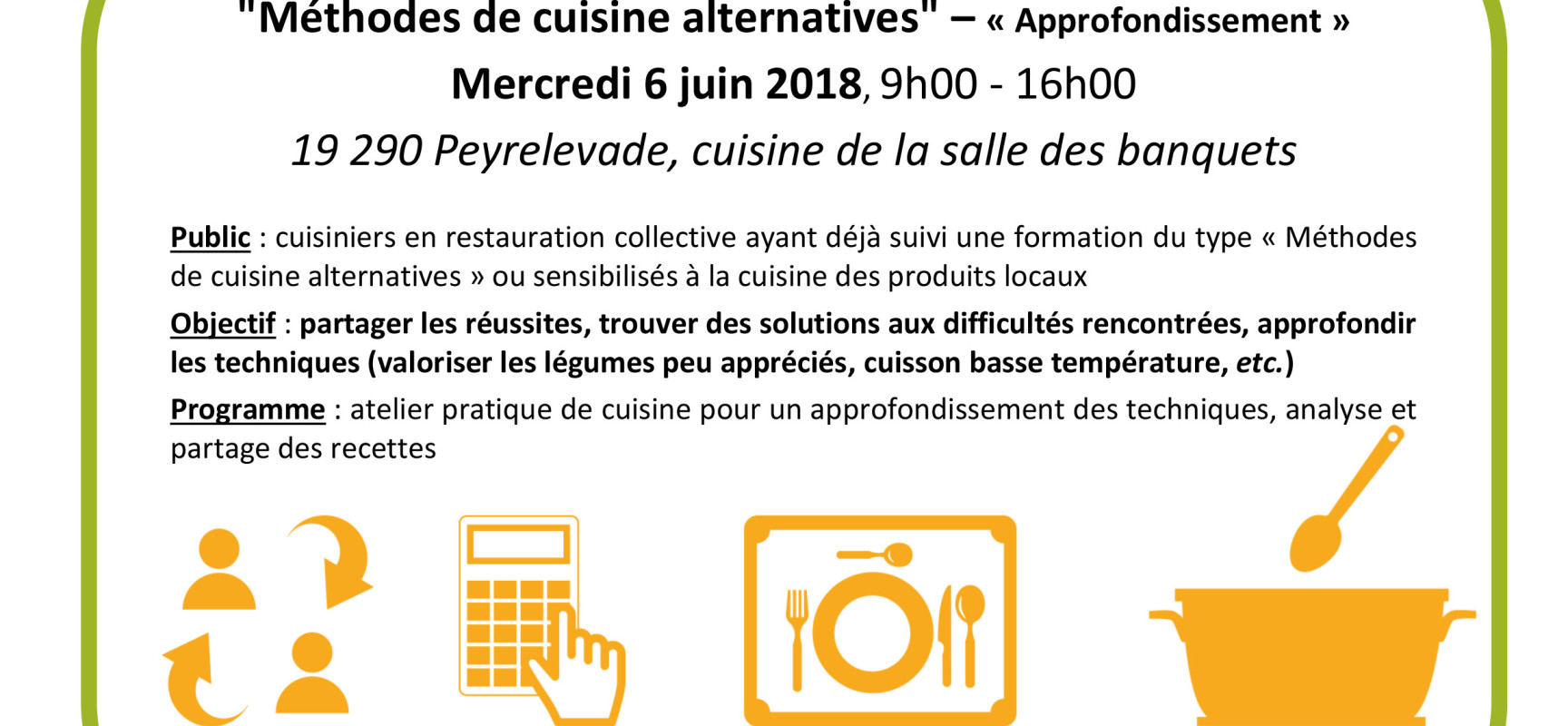 Formation Pro « Méthodes de cuisine alternatives » –  Approfondissement
