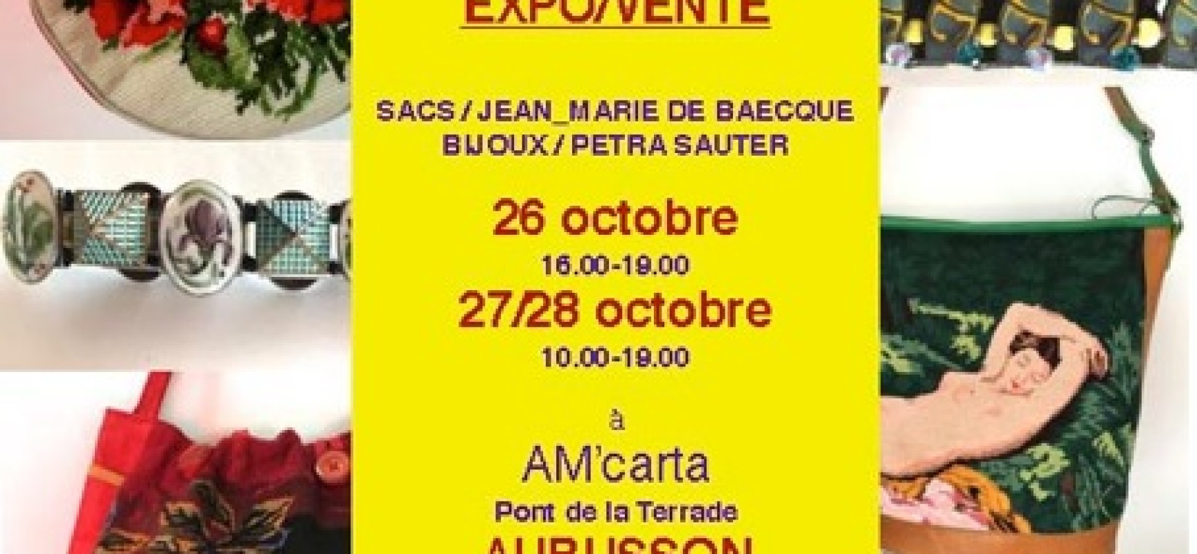 Expo-Vente / Sacs de Jean-Marie de Baecque – Bijoux de Petra Sauter