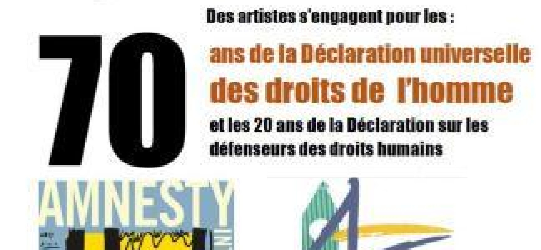 EXPO – « Des artistes creusois s’engagent pour la défense des droits humains » #AmnestyInternational