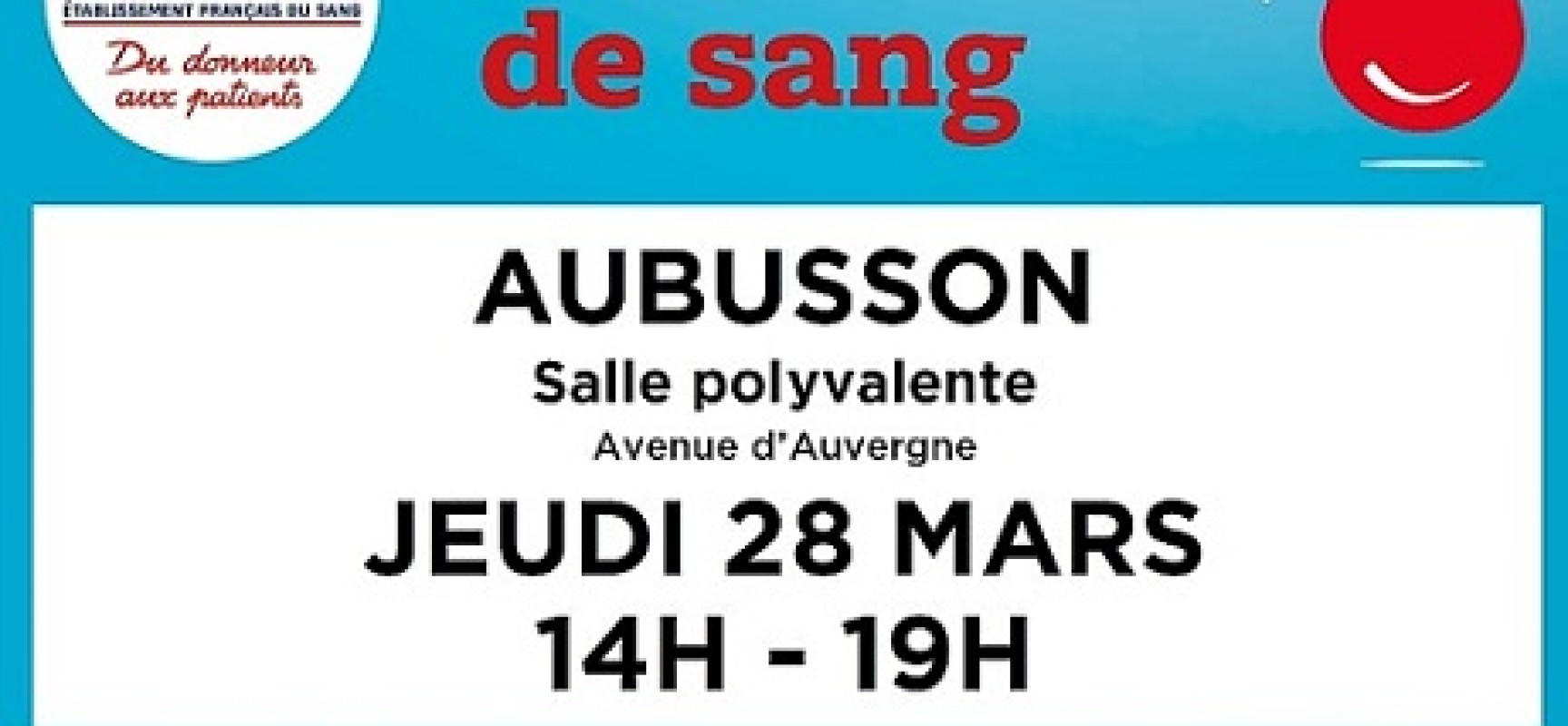 Don du Sang #Aubusson