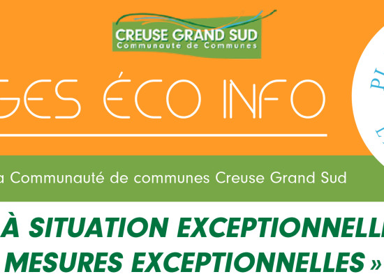 [Covid19] « À situation exceptionnelle, mesures exceptionnelles », le plan d’aide à l’économie locale de Creuse Grand Sud – Juin 2020