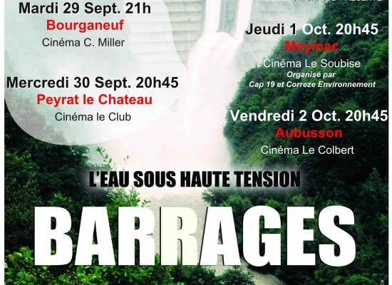 [Projections] « Barrages » en présence du réalisateur du 29 septembre au 02 octobre 2020
