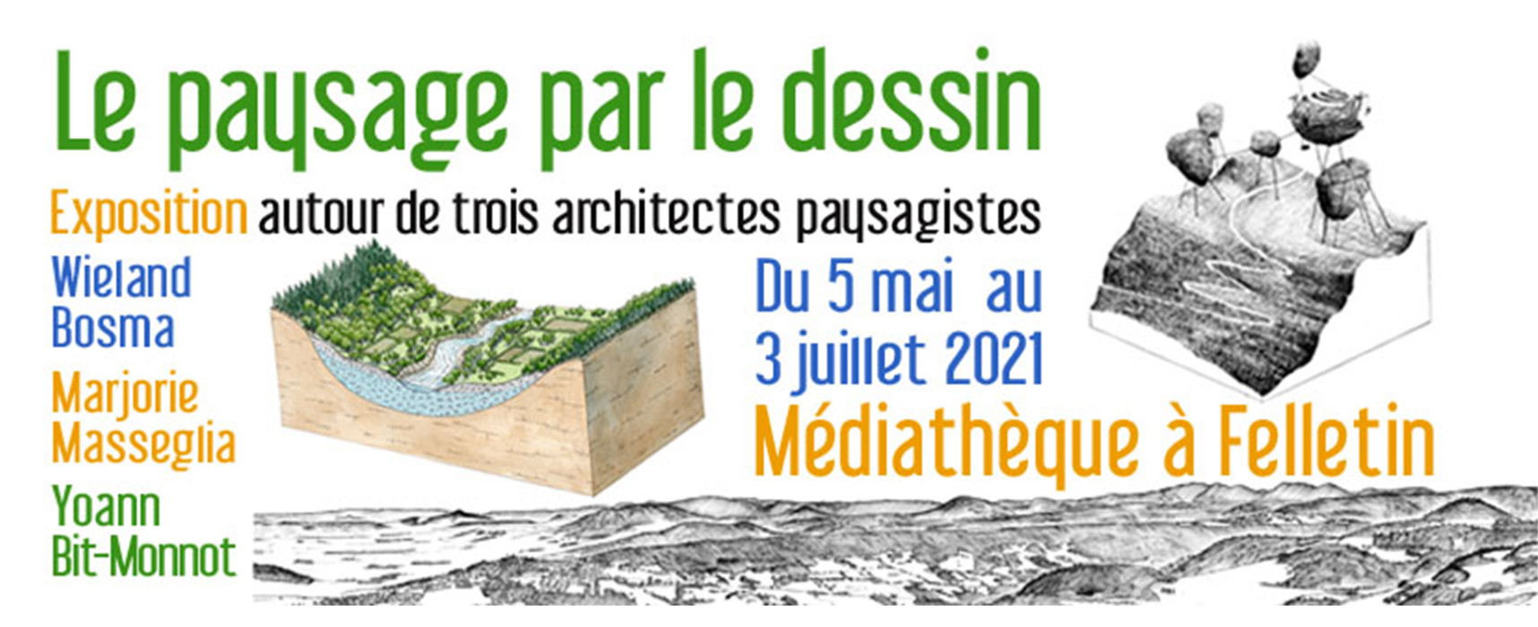 [Exposition] « Le paysage par le dessin » du 5 mai au 3 juillet 2021 à la médiathèque #Felletin