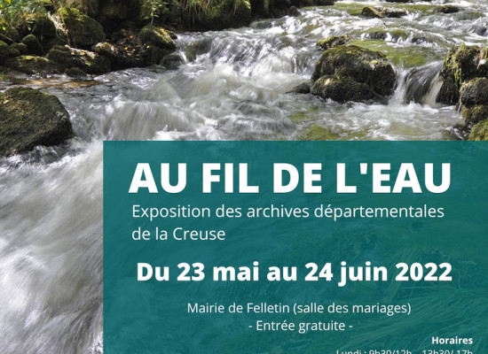 Exposition « Au fil de l’eau » – Felletin du lundi 23 mai au vendredi 24 juin 2022
