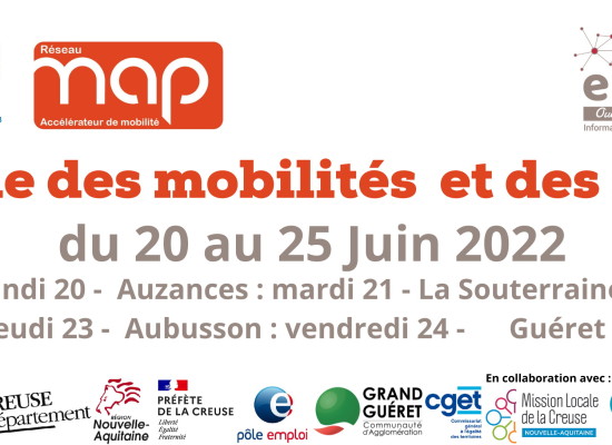 ERIPCreuse, la semaine des mobilités et des métiers revient du 20 au 25 juin 2022 en Creuse