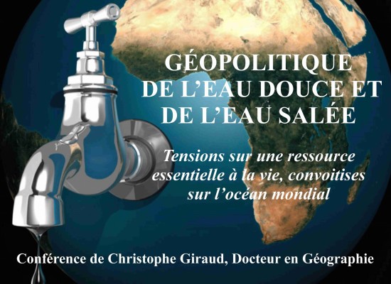 Service Environnement CGS – Conférence « Géopolitique de l’eau douce et de l’eau salée » – Mardi 20 septembre, à 18h30  #Felletin