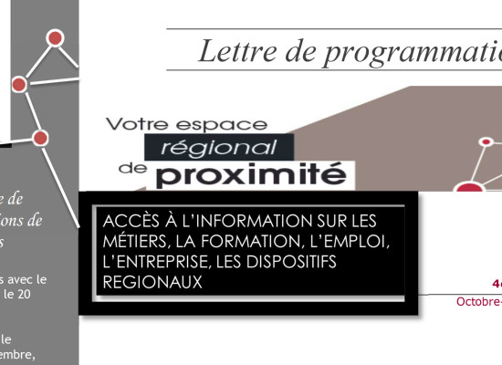 Programme de l’Espace Régional d’Information de proximité Est Creuse – Aubusson – Octobre, novembre et décembre 2022