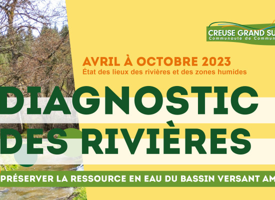 Entre avril et octobre 2023, Creuse Grand Sud et le Parc Naturel Régional de Millevaches en Limousin diagnostiquent les rivières du territoire !