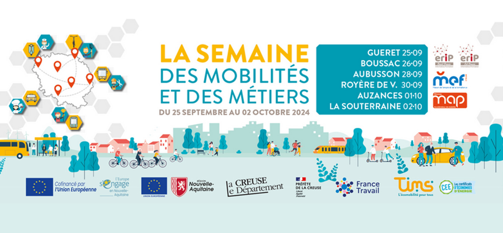 ERIPCreuse, la semaine des mobilités et des métiers revient du 25 septembre au 2 octobre 2024 en Creuse