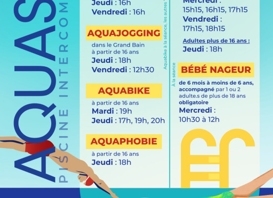[Piscine Aquasud] Les activités 2025-2026