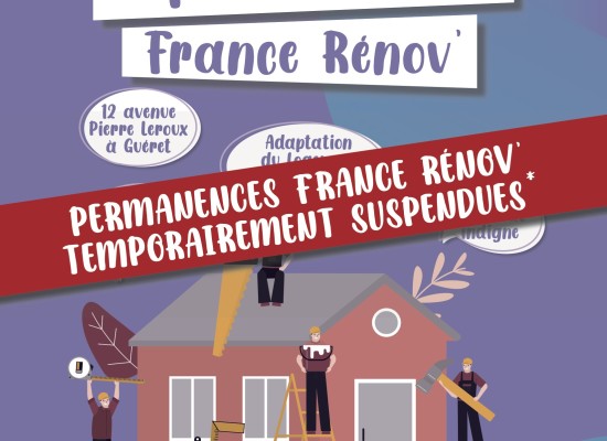 [HABITAT] Suspension des permanences France Rénov&rsquo;