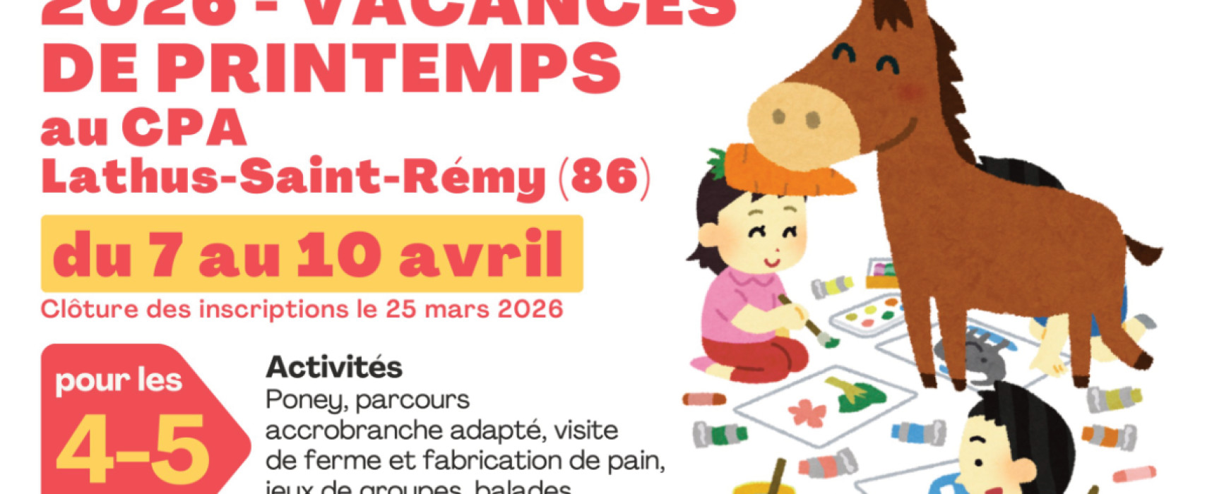 [Centres de Loisirs Felletin et Gentioux] Séjour de printemps pour les 4-10ans / avril 2026
