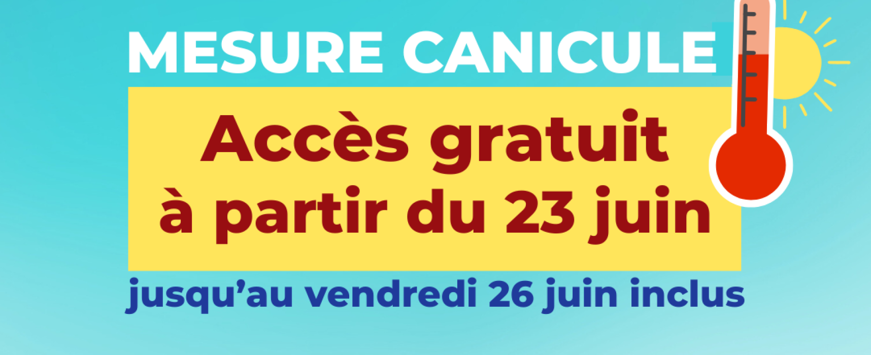 [Piscine AQUASUD] Accès exceptionnellement gratuit