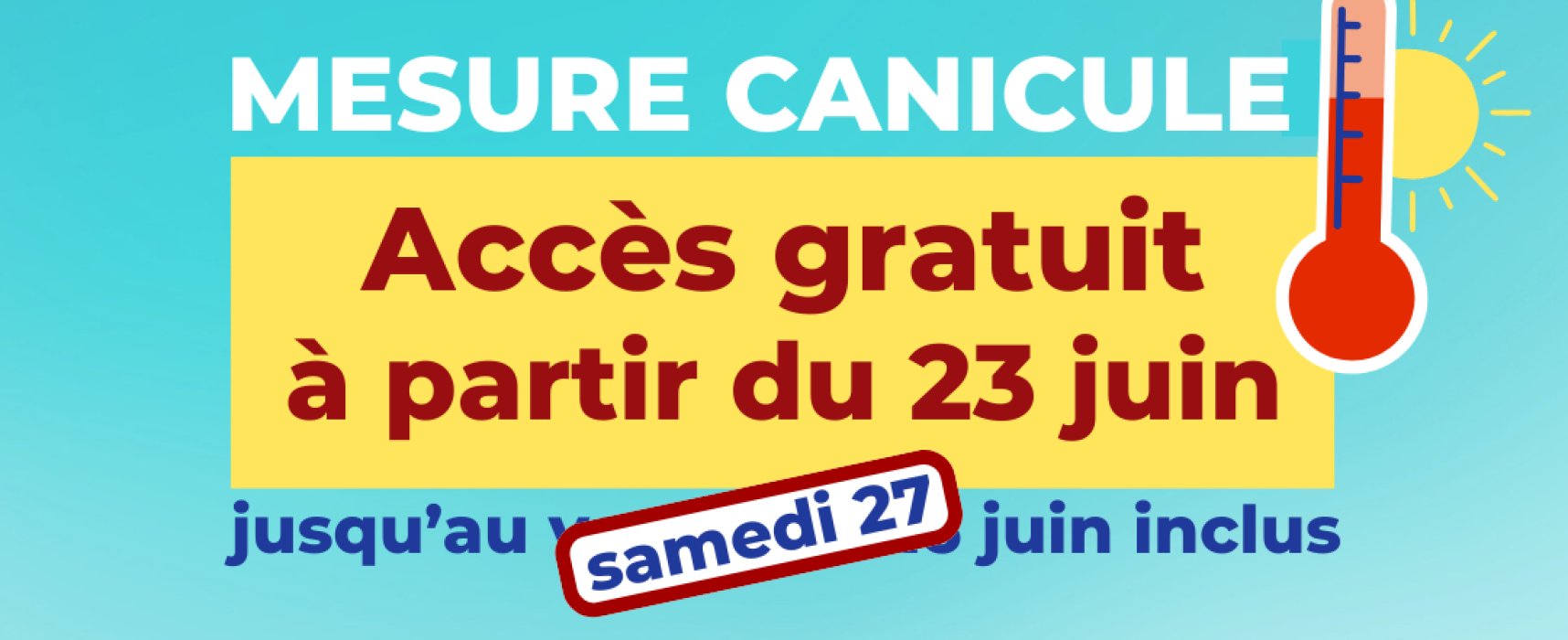 [Piscine AQUASUD] Accès exceptionnellement gratuit
