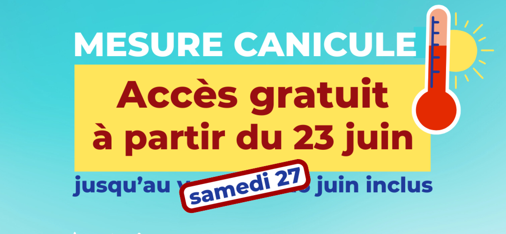 [Piscine AQUASUD] Accès exceptionnellement gratuit