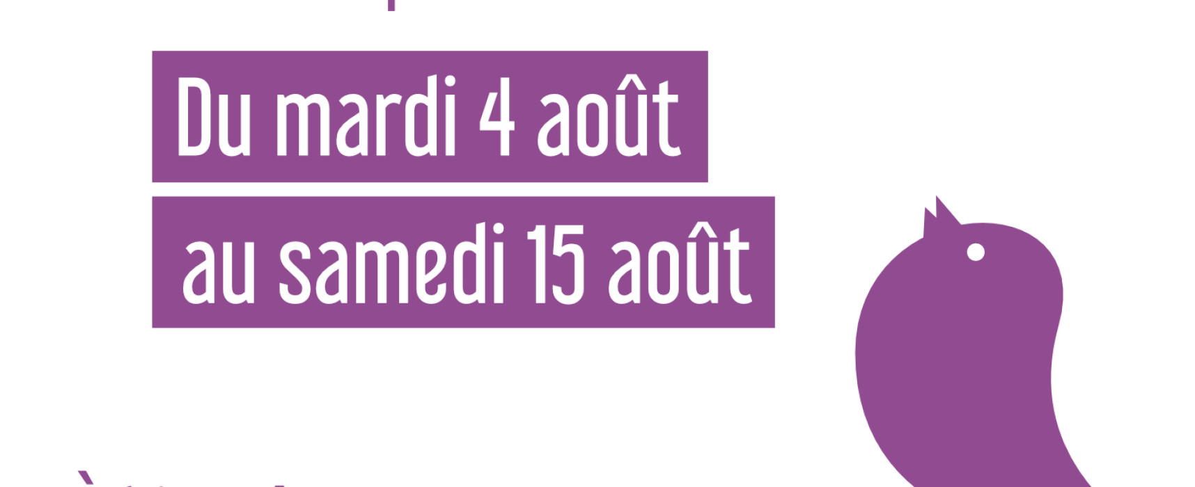 [MÉDIATHÈQUE AUBUSSON] Fermeture estivale