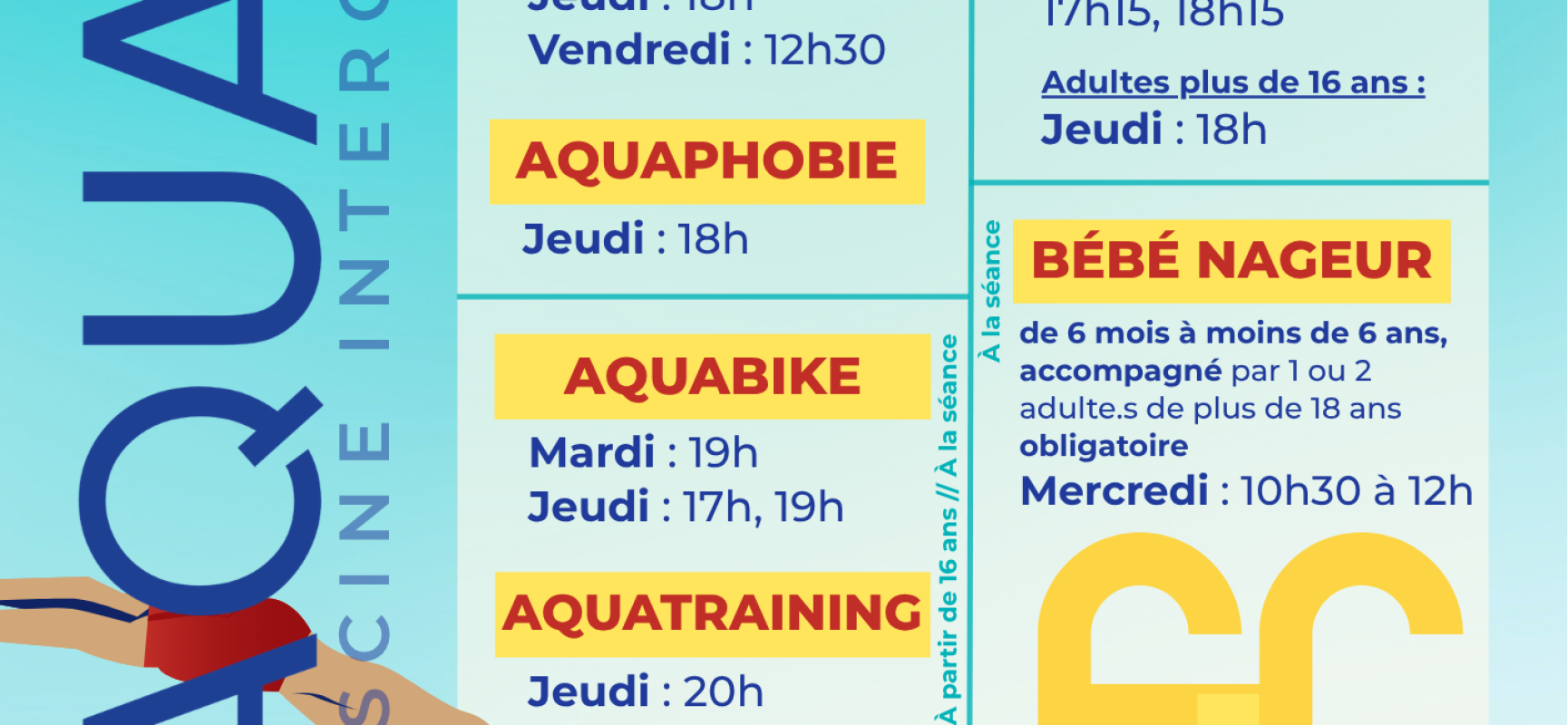 [Piscine AQUASUD] C&rsquo;est bientôt la rentrée !