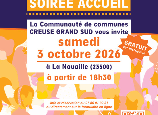 [Accueil] Soirée d’accueil des nouveaux habitants de Creuse Grand Sud 2026