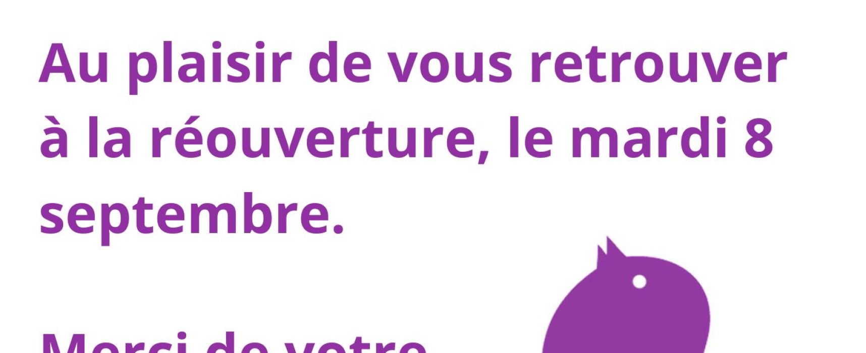 [MÉDIATHÈQUES FELLETIN/AUBUSSON] Fermeture du 1er au 5 septembre pour inventaire